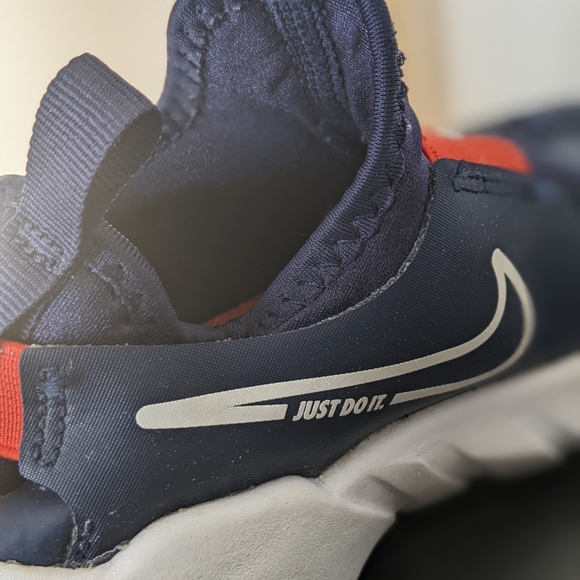 Nike Kids Size 13.5C (Little Kids) Navy Blue Flex Running Shoes - Picture 9 of 13